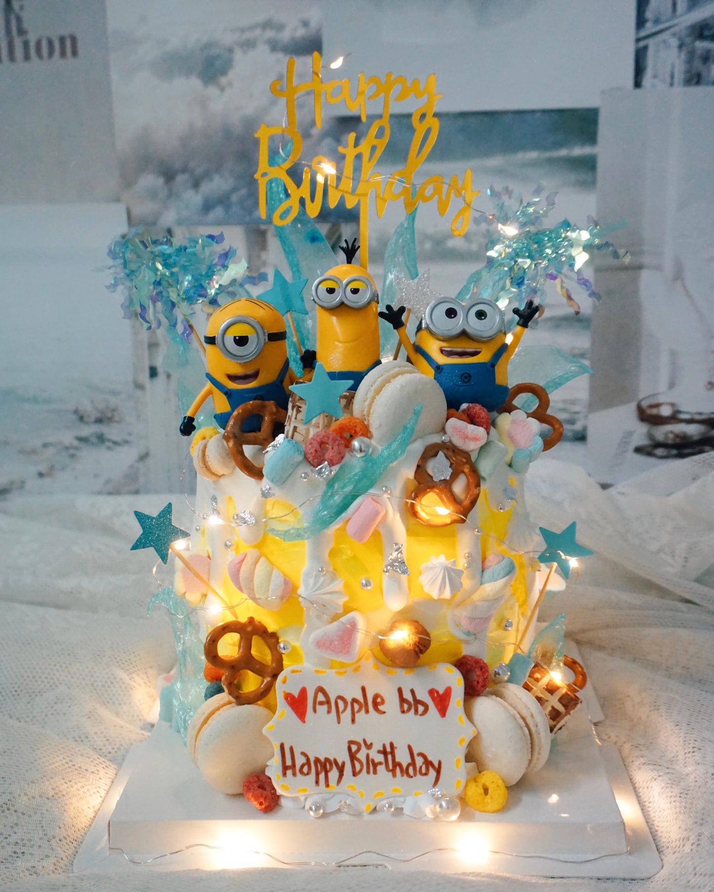 Minion公仔蛋糕 5寸 生日牌另加