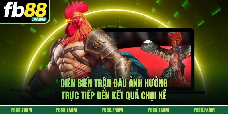 Diễn biến trận đấu ảnh hưởng trực tiếp đến kết quả chọi kê
